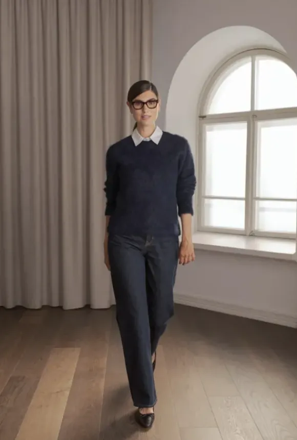 Arielle pitkähihainen neule, dark navy