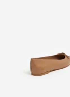 Bodil ballerinat nahkaa, cognac