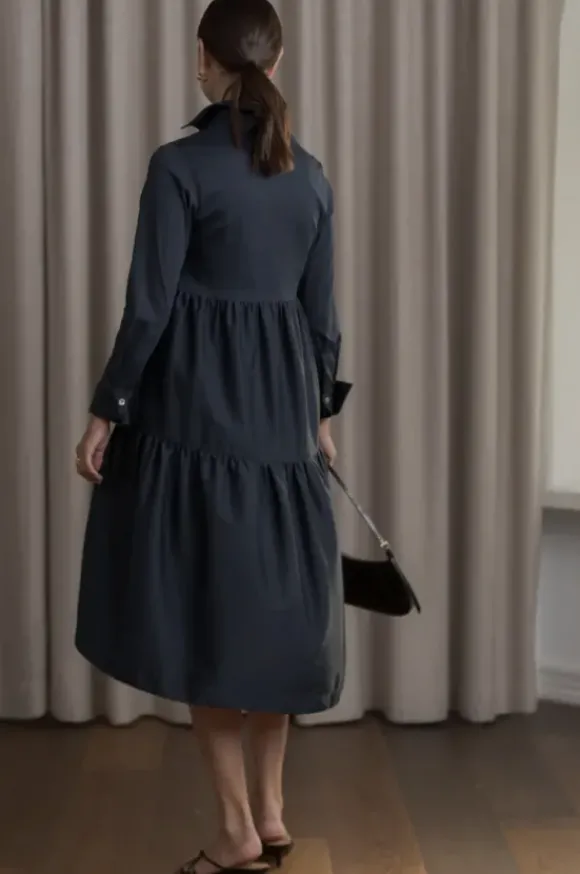 Clarette pitkähihainen mekko, dark navy