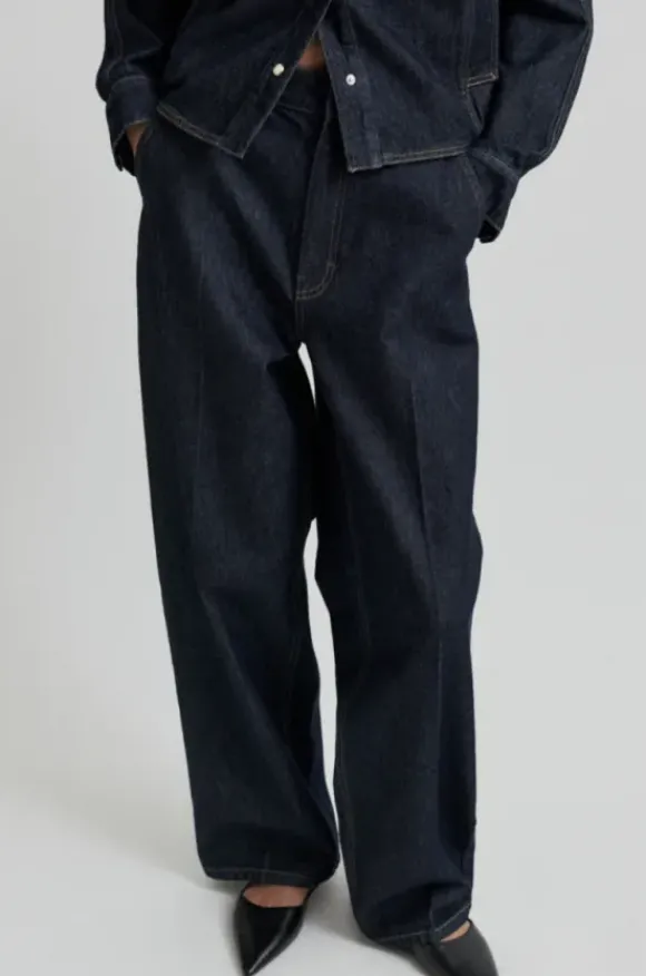 Columbus New Denim Trousers, dark blue denim