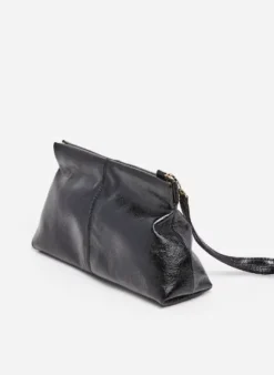Flattered - Clay Mini Clutch handbag, Patent black