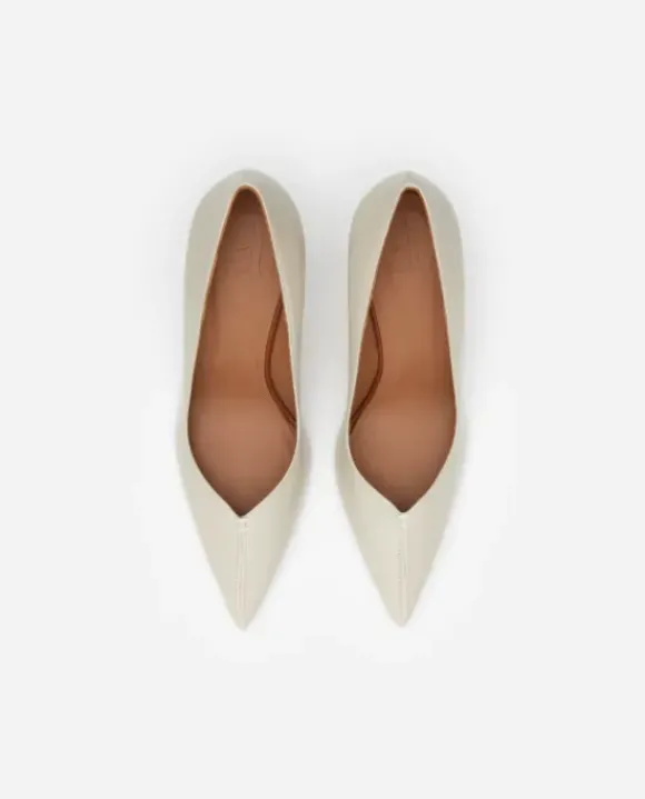 Flattered - Rose leather korkokengät, creme