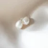Gauhar - Lisäosat Fresh Water Pearl iso, hopea