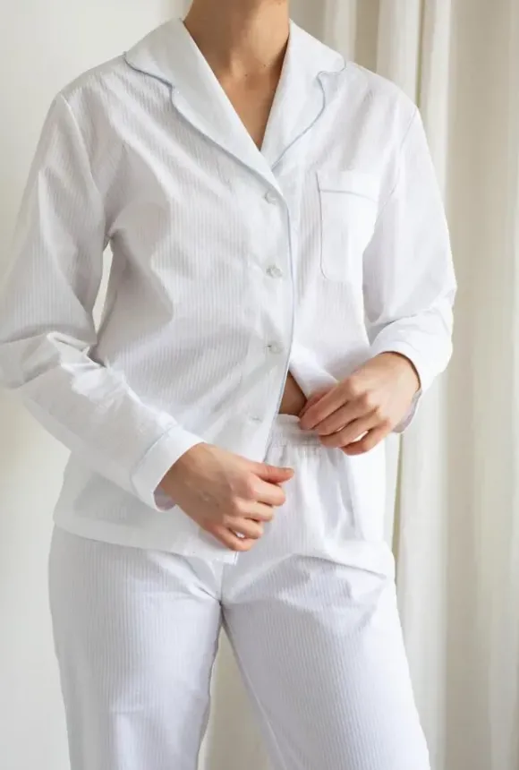 Gauhar - puuvillainen pyjama, valkoinen