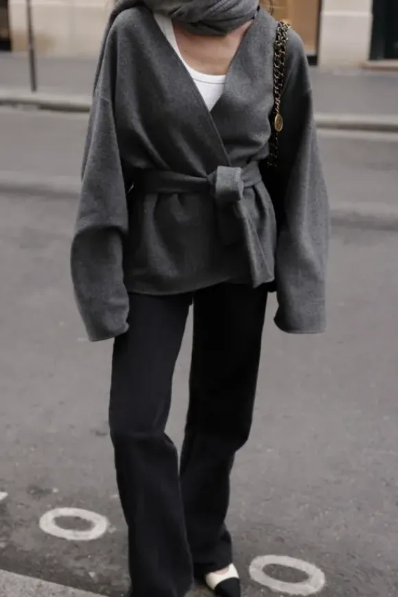 Gauhar - Wool kietaisutakki, grey