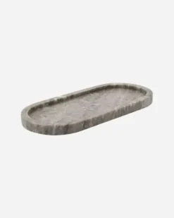 Meraki - marmoritarjotin 28cm, oval beige