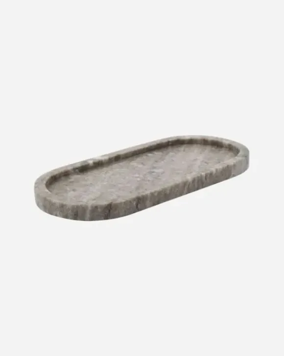 Meraki - marmoritarjotin 28cm, oval beige
