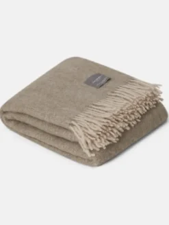 Mohair torkkupeitto, Light Taupe & Brindle Melange
