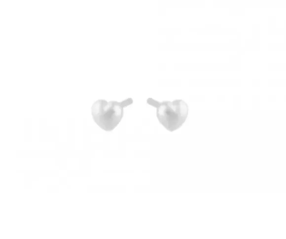 Pernille Corydon - Heart nappikorvakorut, hopea