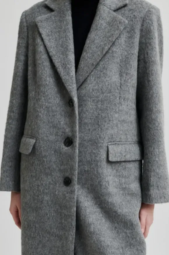 Sera villakangastakki, grey melange