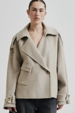 Walance lyhyt villakangastakki, beige melange